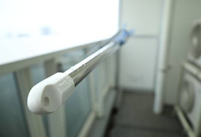 ベランダの物干し竿。